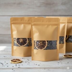 New Handmade Simmer Pot Fragrance Pouches (Orange, Lavender, Lemongrass)